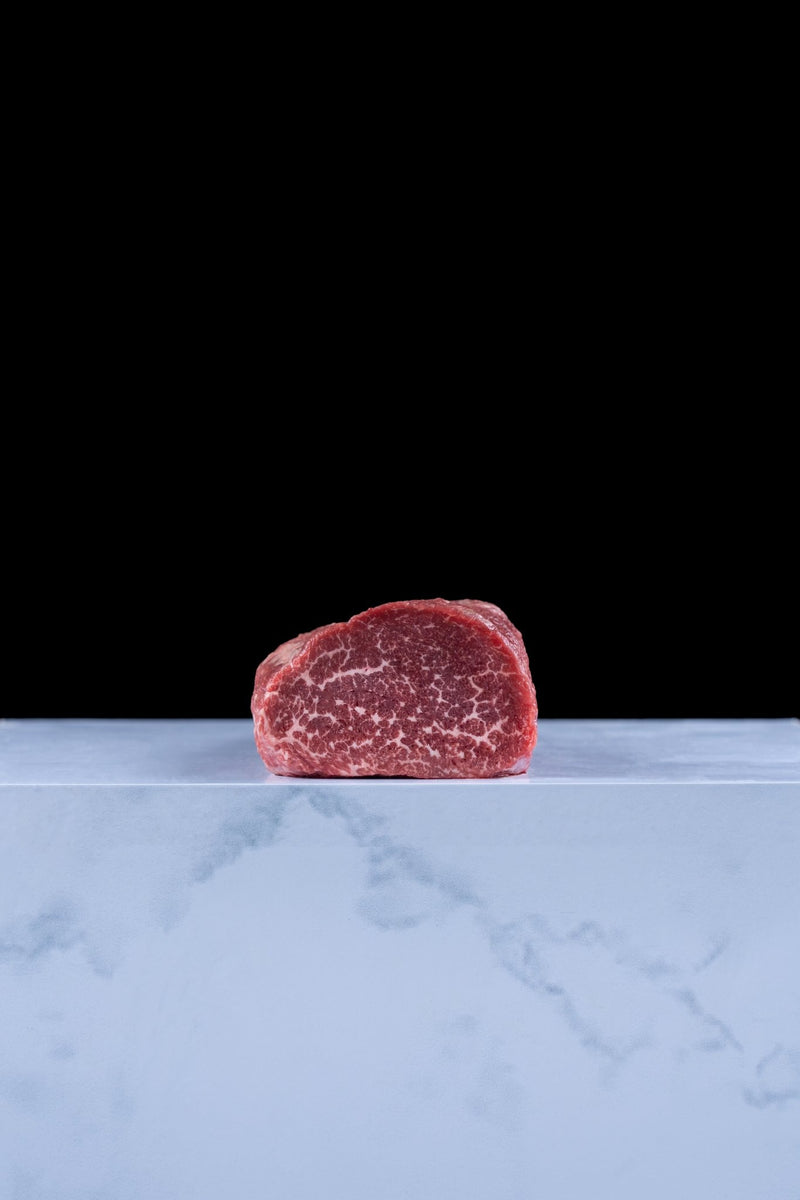 DEVESA tenderloin medallion, raw, on marble